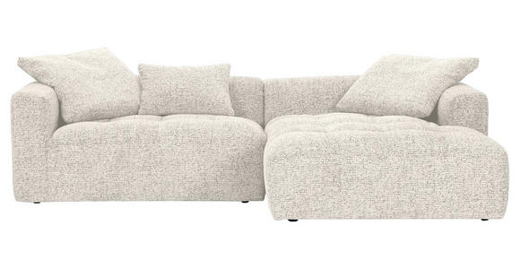 ECKSOFA  in Chenille Creme, Beige  276/170 cm  - Beige/Creme, KONVENTIONELL, Kunststoff/Textil (276/170cm) - Carryhome
