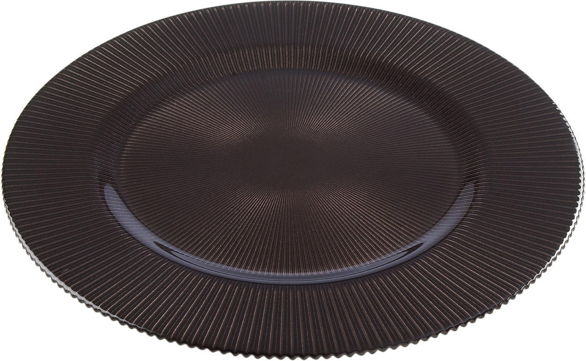 FARFURIE PLATOU  34 cm  - maro închis, Konventionell, sticlă (34cm) - Novel