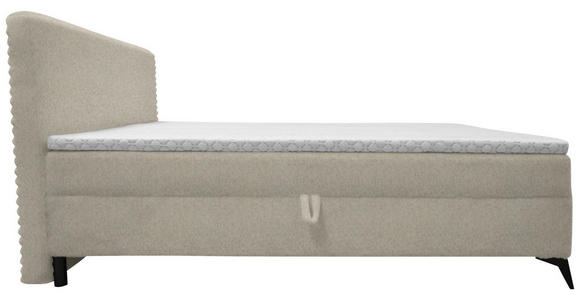 BOXBETT 160/200 cm in Ecru - Ecru/Schwarz, Design, Holz/Holzwerkstoff (160/200cm) - Xora
