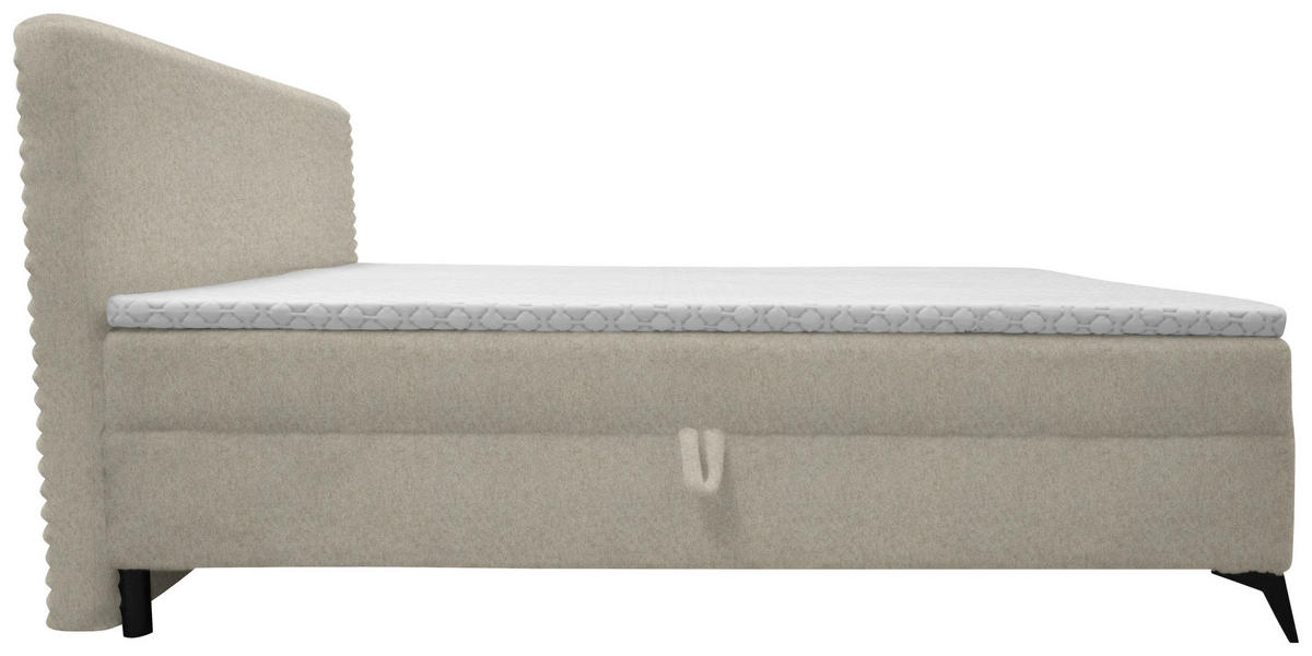 BOXBETT 160/200 cm  in Ecru  - Ecru/Schwarz, Design, Holz/Holzwerkstoff (160/200cm) - Xora