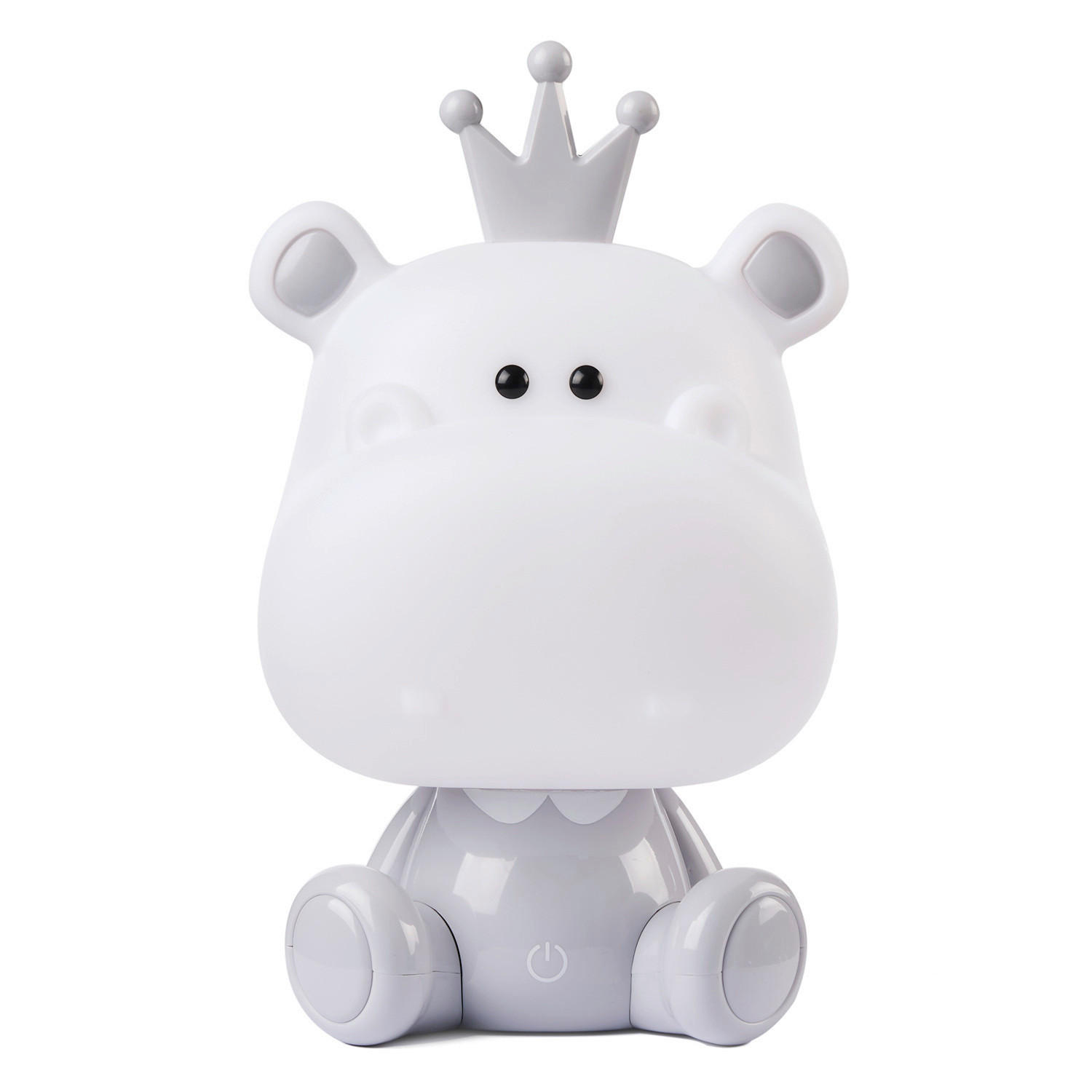 XXXLutz Kindertischleuchte Hippo Grau 14x25x14 cm