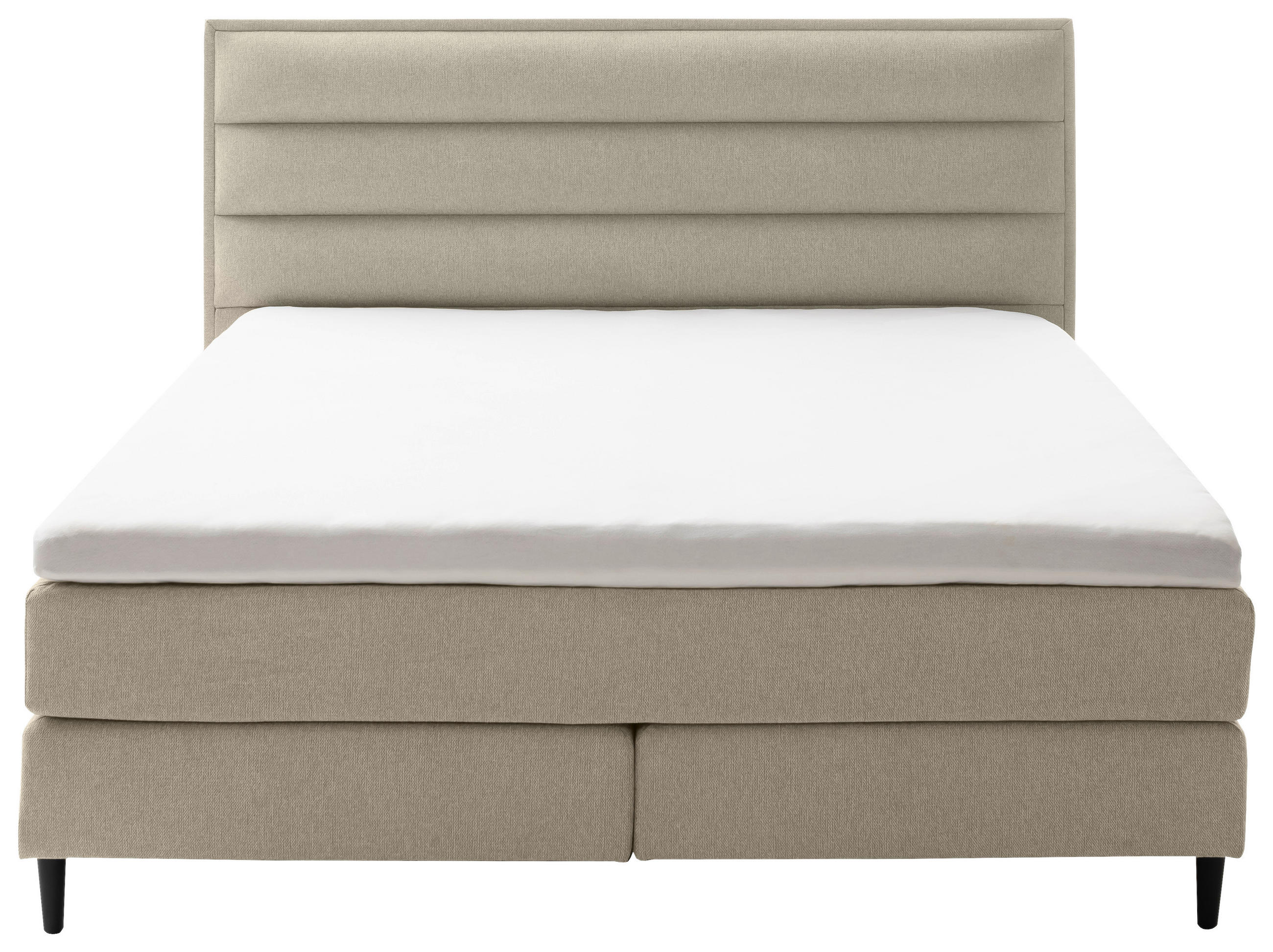 Thumbnail - Schöner Wohnen Boxspringbett, Beige, Textil, H2 + H3, 7-Zonen, Höhe ca. 20 cm, 160x200 cm, Reach, gepolstertes Kopfteil,...
