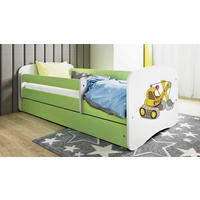 KINDER-/JUNIORBETT 80/160 cm  in Grün  - Birkefarben/Weiß, MODERN, Holz/Holzwerkstoff (80/160cm) - MID.YOU