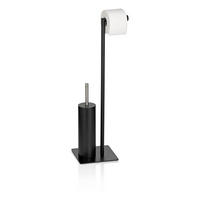 DRŽAČ TOALET PAPIRA I WC ČETKE  crna  metal  - crna, Osnovno, metal (20/20/71cm) - Kela