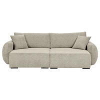 BIGSOFA Flachgewebe Mintgrün  - Schwarz/Mintgrün, KONVENTIONELL, Kunststoff/Textil (250/72/145cm) - Carryhome