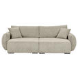 BIGSOFA Flachgewebe Mintgrün  - Schwarz/Mintgrün, KONVENTIONELL, Kunststoff/Textil (250/72/145cm) - Carryhome