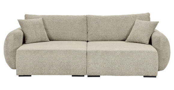 BIGSOFA Flachgewebe Mintgrün  - Schwarz/Mintgrün, KONVENTIONELL, Kunststoff/Textil (250/72/145cm) - Carryhome