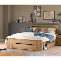 BETT 140/200 cm  in Grau, Eiche Artisan  - Eiche Artisan/Grau, MODERN, Holzwerkstoff (140/200cm) - MID.YOU