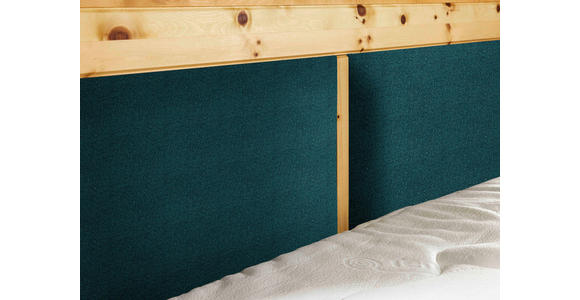 BOXSPRINGBETT 180/200 cm  in Petrol  - Petrol, Natur, Holz/Textil (180/200cm) - Linea Natura