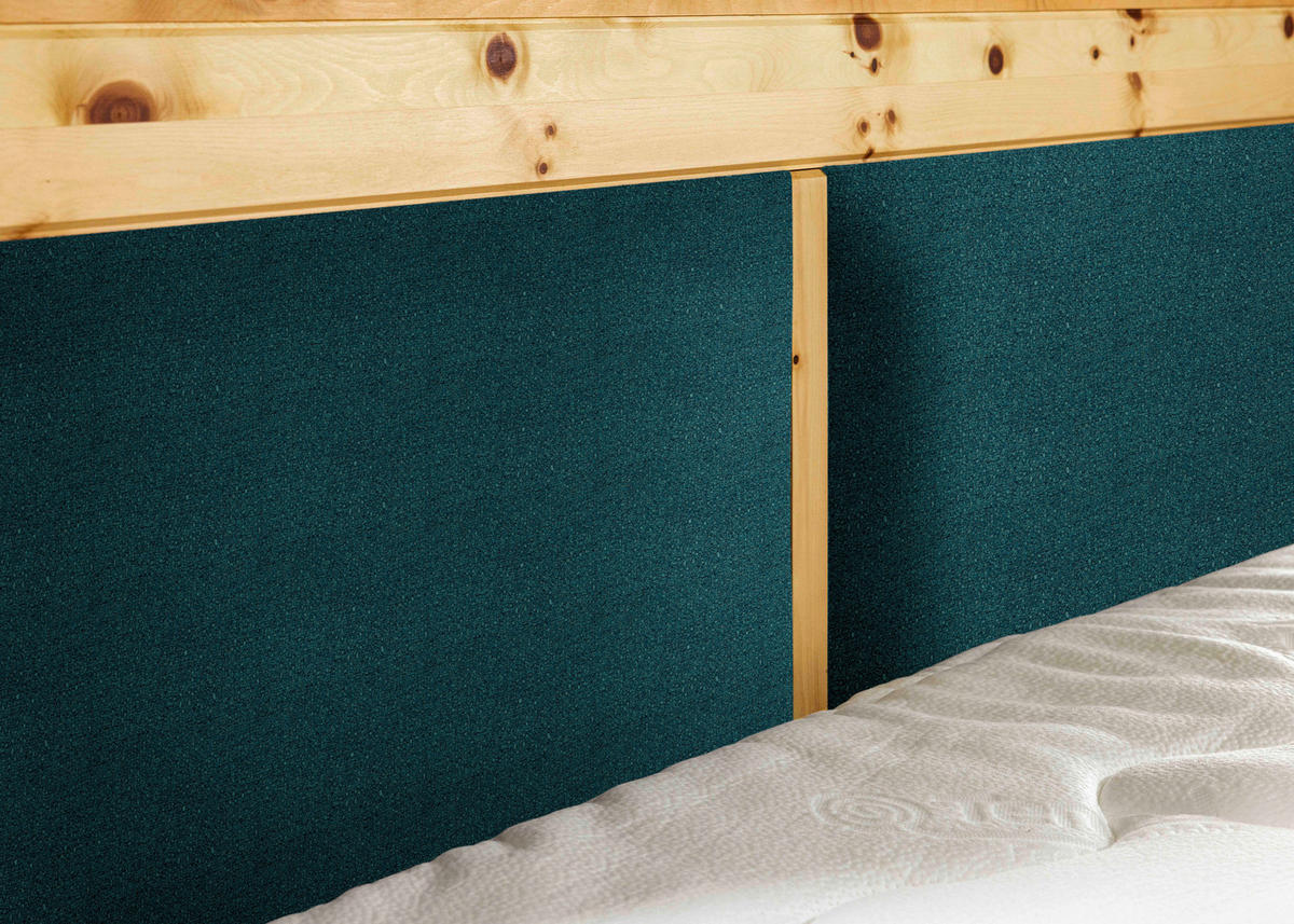 BOXSPRINGBETT 180/200 cm  in Petrol  - Petrol, Natur, Holz/Textil (180/200cm) - Linea Natura