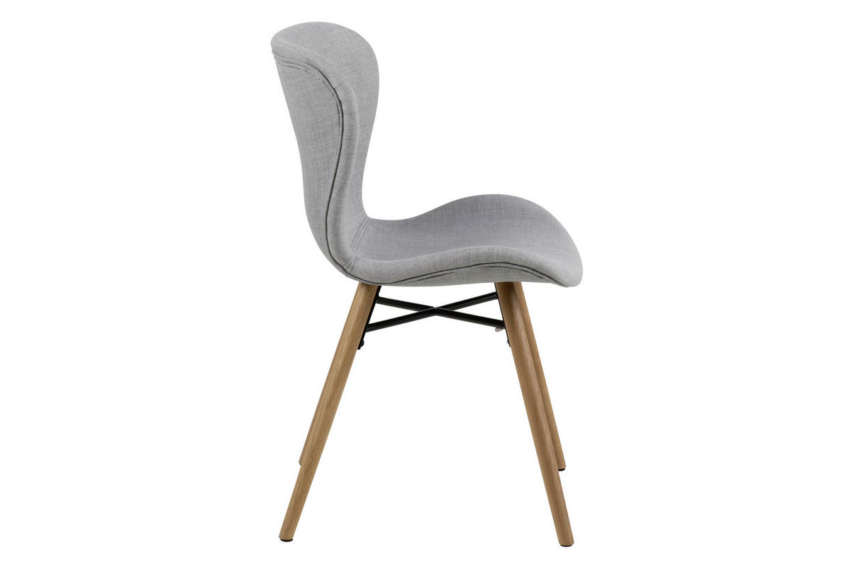 ŽIDLE, světle šedá - barvy dubu/světle šedá, Trend, kov/dřevo (47/82,5/56cm)