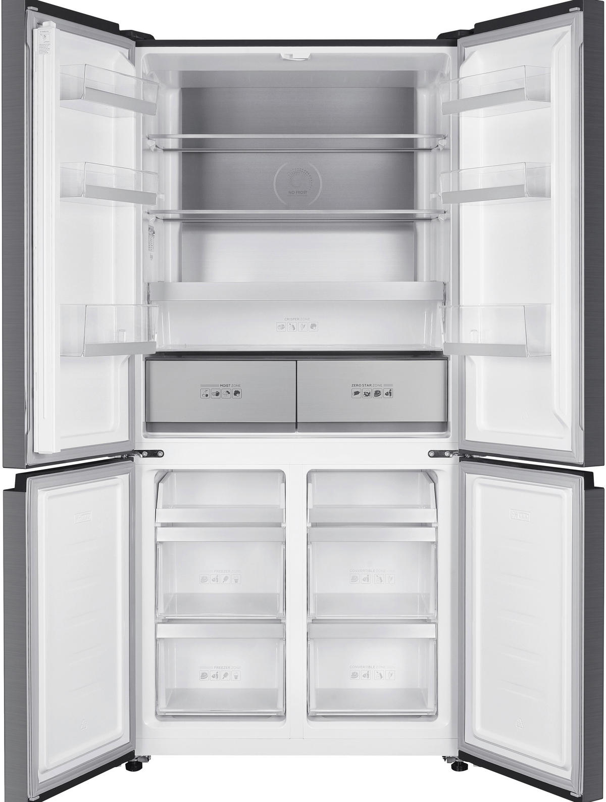 SIDE-BY-SIDE 90,9/190/69 cm  - Edelstahlfarben, Basics, Glas/Kunststoff (90,9/190/69cm) - Nabo