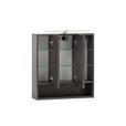 SPIEGELSCHRANK 60/64/20 cm  - Alufarben/Graphitfarben, Natur, Glas/Holzwerkstoff (60/64/20cm) - Xora