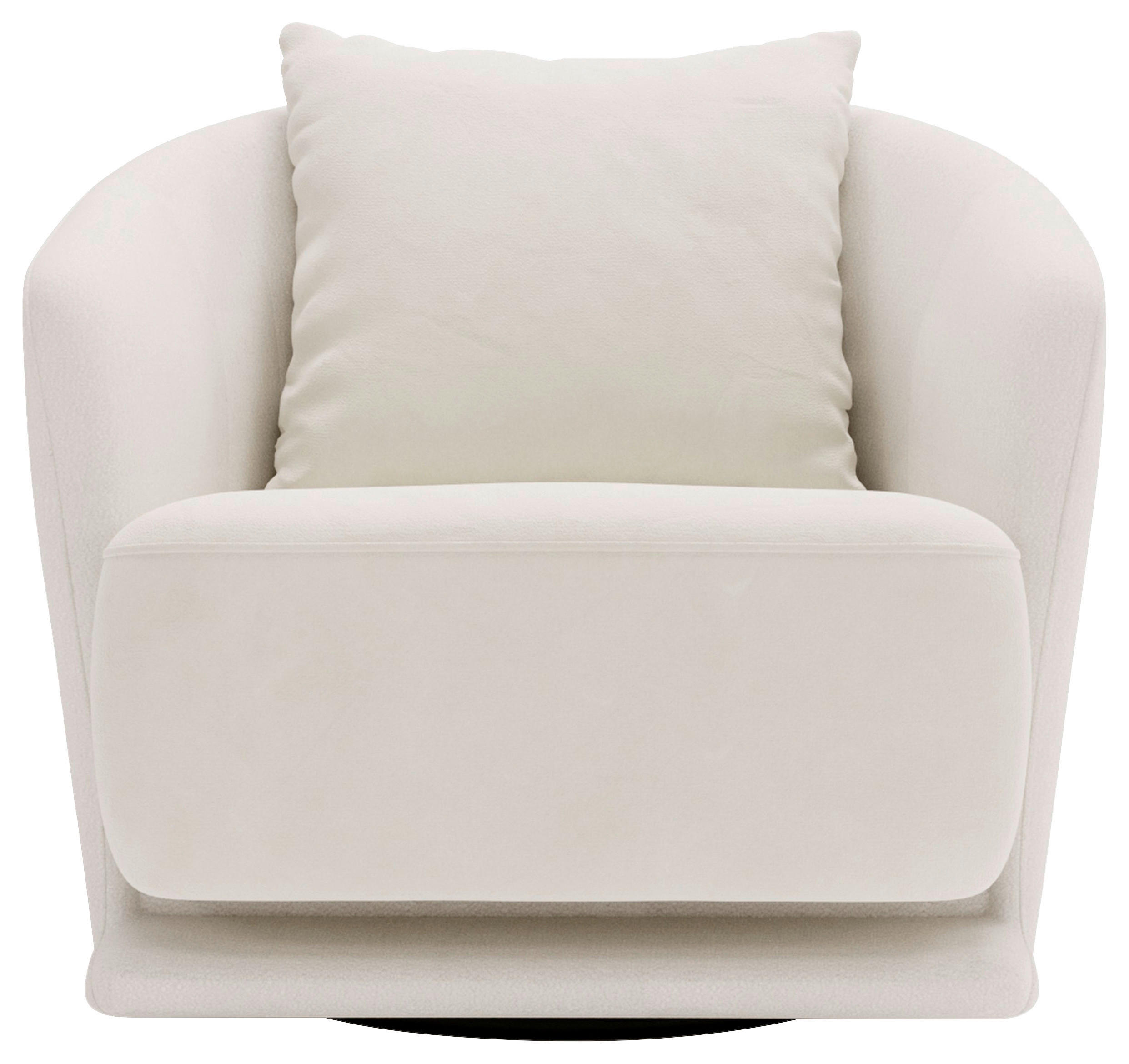 SESSEL in Plüsch, Bouclé Beige  - Beige/Schwarz, Design, Textil/Metall (83/80/75cm) - Livetastic
