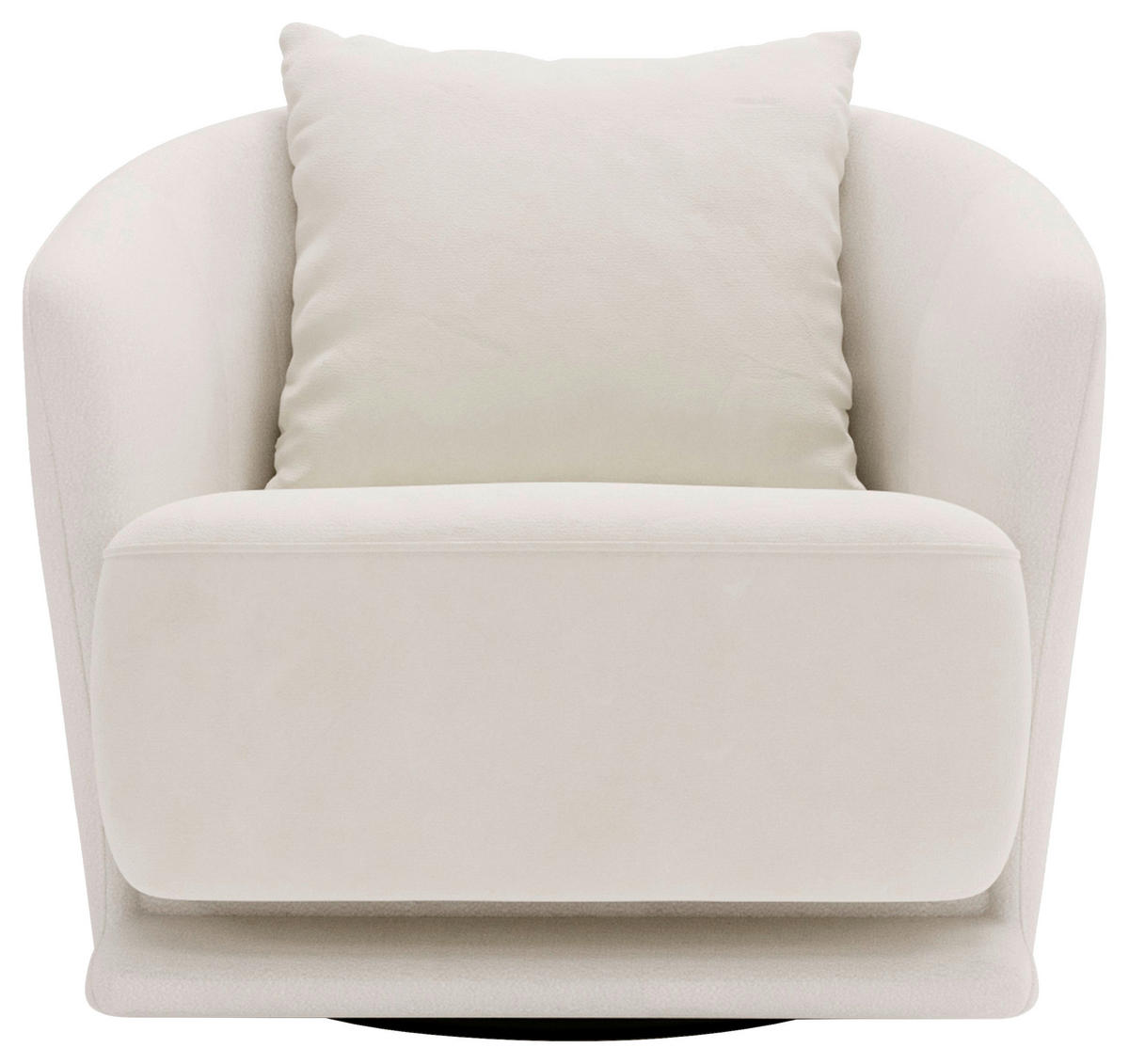 SESSEL in Plüsch, Bouclé Beige  - Beige/Schwarz, Design, Textil/Metall (83/80/75cm) - Livetastic