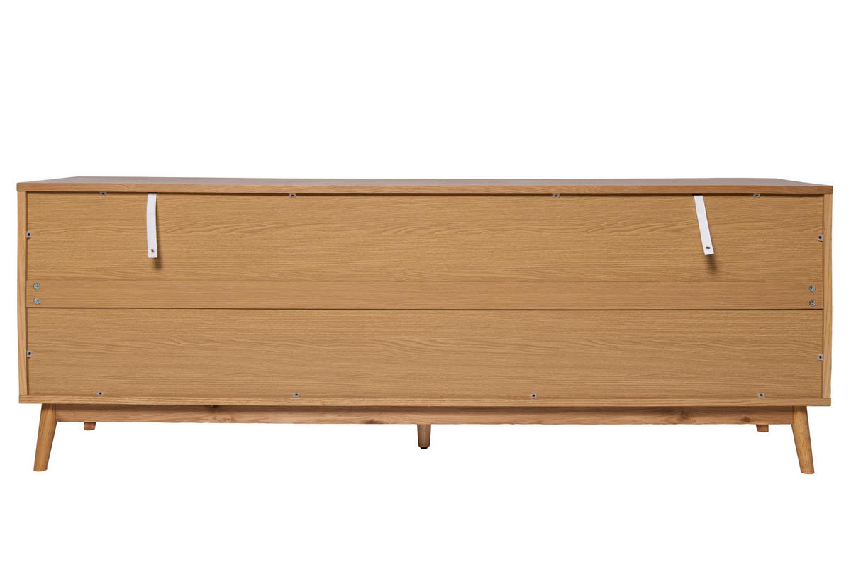 LOWBOARD  180/65/45 cm 4 Schublade(n)  - Messingfarben/Naturfarben, Design, Holz/Holzwerkstoff (180/65/45cm) - Livetastic