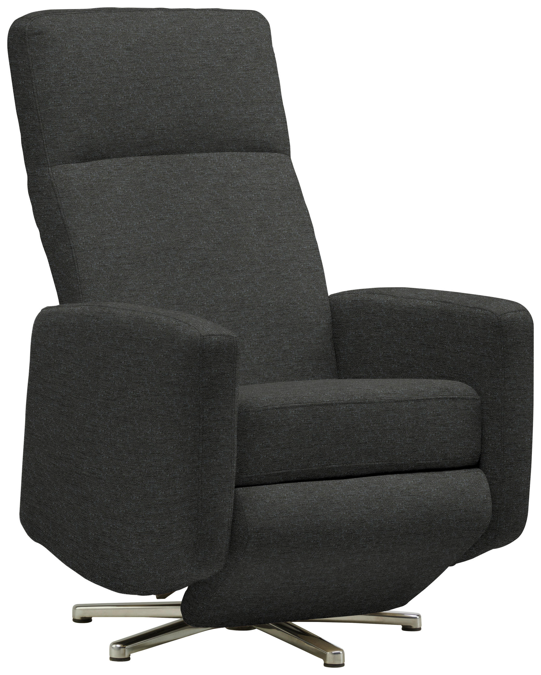 RELAXSESSEL Textil Schwarzbraun  - Schwarzbraun/Alufarben, Design, Textil/Metall (72/109/78cm) - Sedda