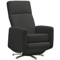 RELAXSESSEL Textil Schwarzbraun  - Schwarzbraun/Alufarben, Design, Textil/Metall (72/109/78cm) - Sedda