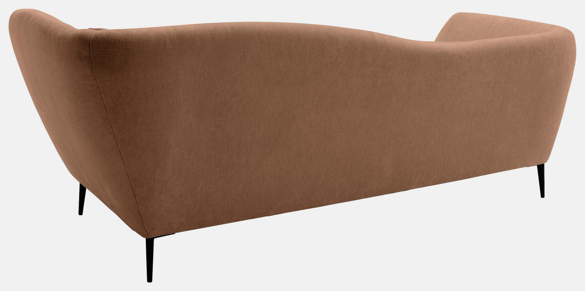 RÉCAMIERE Braun Chenille Zierkissen, Rücken echt  - Schwarz/Braun, KONVENTIONELL, Textil/Metall (224/70/97cm) - Hom`in