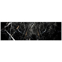 KÜCHENRÜCKWAND  - Schwarz/Weiß, Basics, Kunststoff/Metall (180/53,7/0,6cm) - Fani