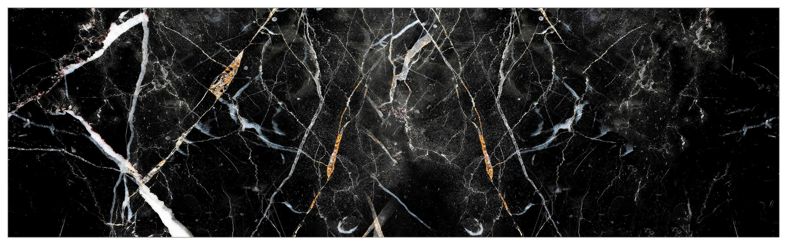 Fani Küchenrückwand Smart - Glas Schwarz, 180x53.7x0.6 cm