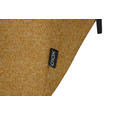 ECKSOFA in Chenille Currygelb  205/280 cm  - Currygelb/Schwarz, Design, Textil/Metall (205/280cm) - Xora