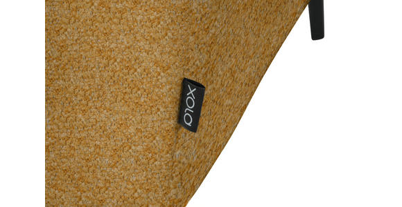 ECKSOFA in Chenille Currygelb 205/280 cm - Currygelb/Schwarz, Design, Textil/Metall (205/280cm) - Xora