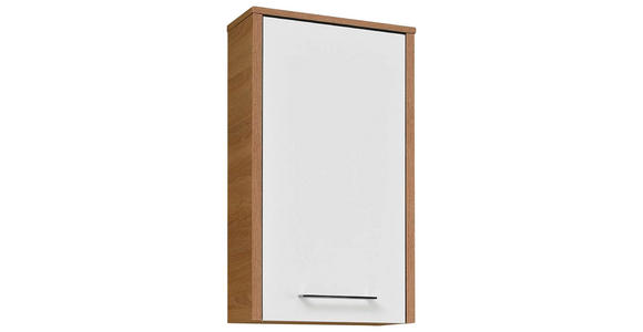 HÄNGESCHRANK 40/72/20 cm - Chromfarben/Eichefarben, Design, Holzwerkstoff/Metall (40/72/20cm) - Carryhome
