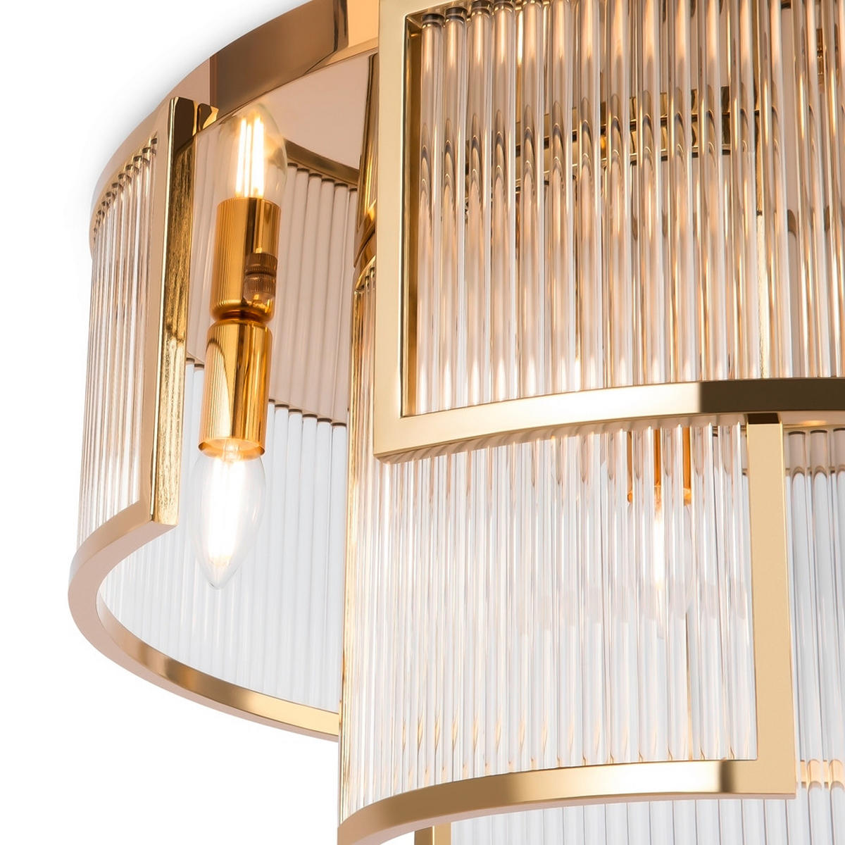 DECKENLEUCHTE Modern 55,4/28,2 cm   - Goldfarben, Design, Glas/Metall (55,4/28,2cm) - MAYTONI
