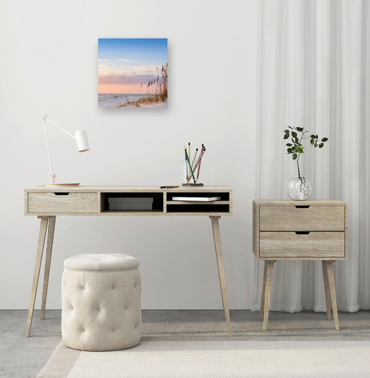 LEINWANDBILD Strand & Meer 30/30 cm  - Multicolor, LIFESTYLE, Holz/Papier (30/30cm) - Euroart