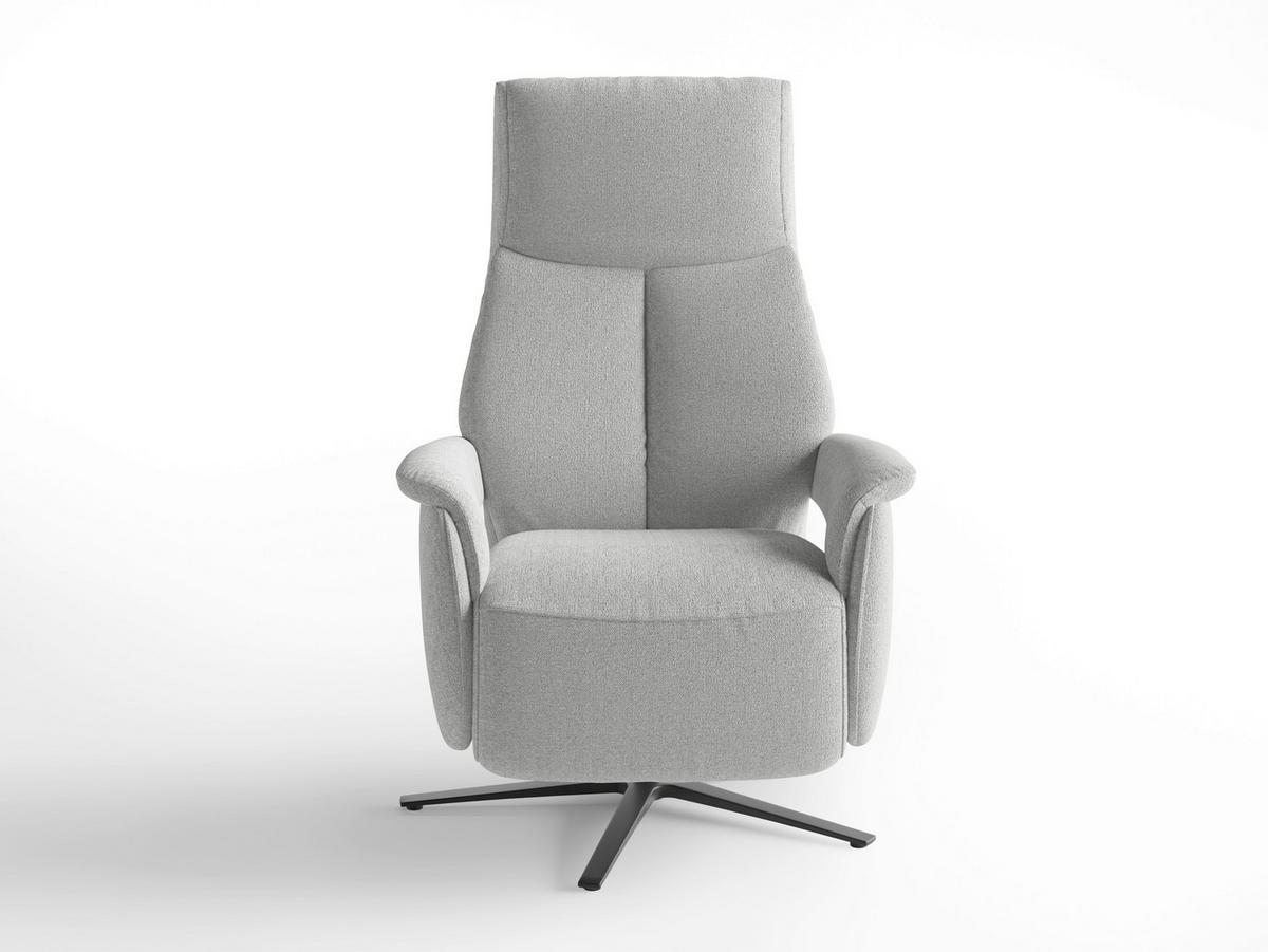 RELAXSESSEL Textil Silberfarben  - Silberfarben/Schwarz, Basics, Textil/Metall (75/115/85cm) - Sit & More