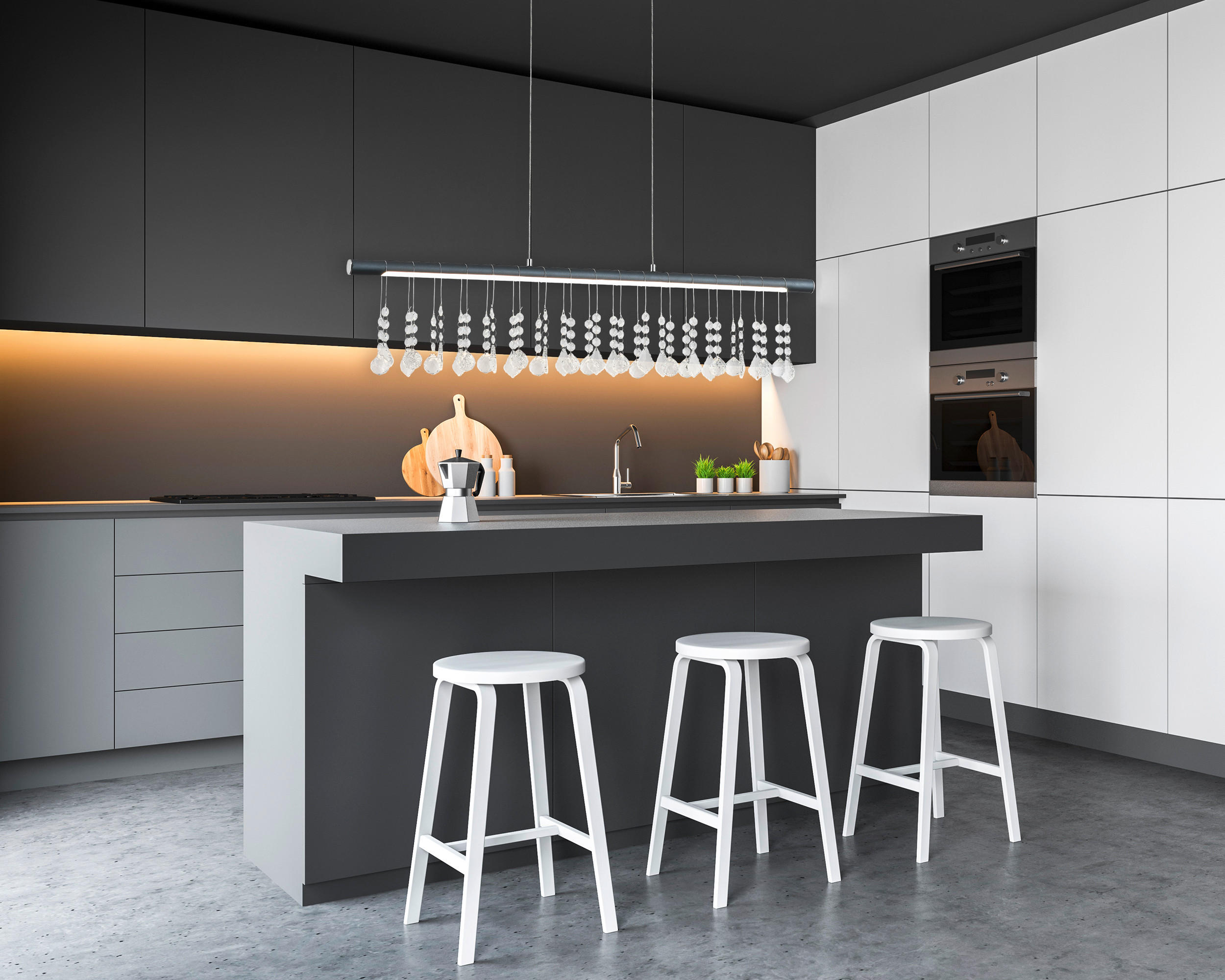 LED-HÄNGELEUCHTE 100 cm  - Grau, Design, Glas/Metall (100cm) - Näve