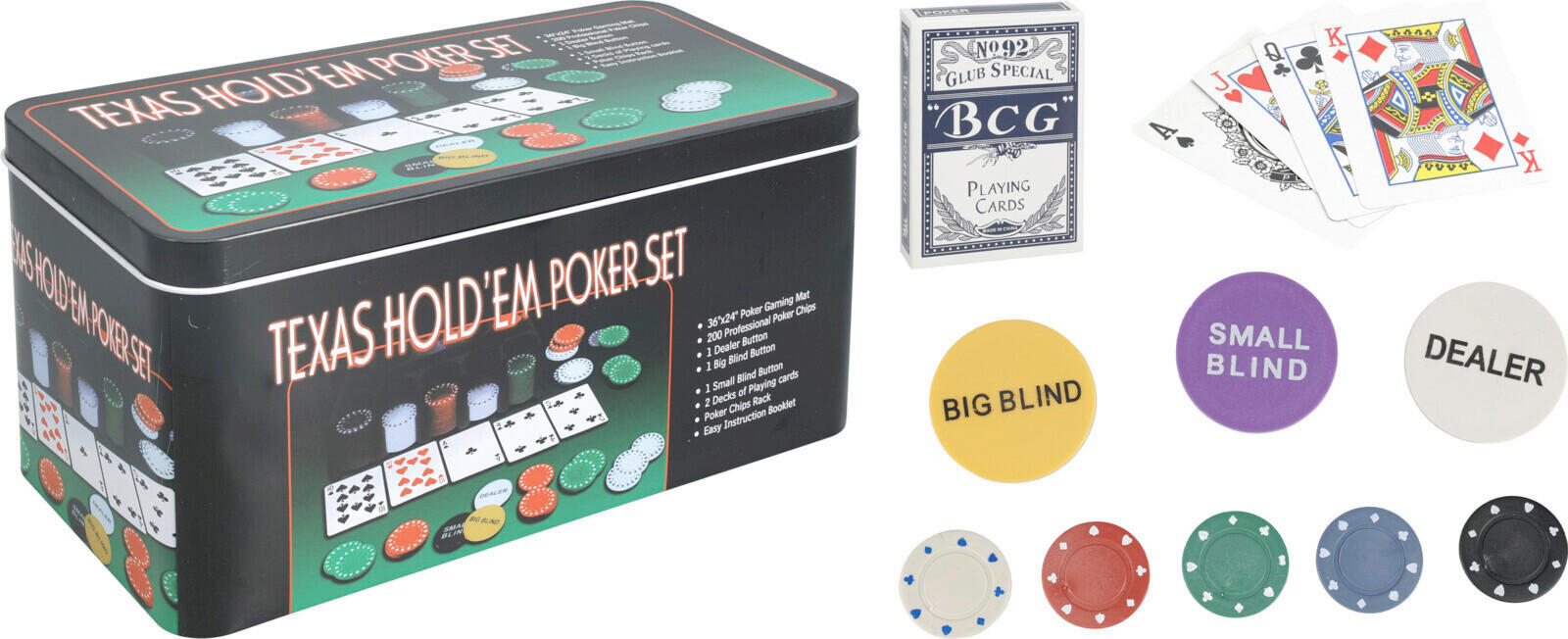 POKERSET - Multicolor, Basics, Kunststoff (11,5/11,5/24cm)