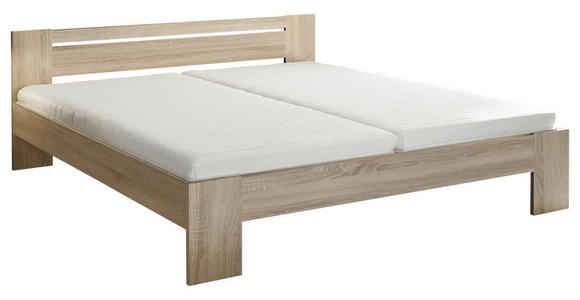 BETT 180/200 cm  in Sonoma Eiche  - Sonoma Eiche, KONVENTIONELL, Holzwerkstoff (180/200cm) - Carryhome