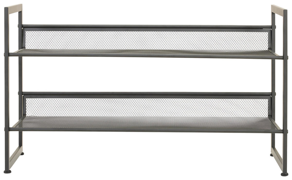 REGAL ZA ČEVLJE črna - črna, Basics, kovina (72/40/30cm) - Xora