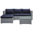 LOUNGE GARNITURA pletivo iz umetne mase železo - modra/srebrna, Moderno, kovina/umetna masa (145/197cm) - Ambia Garden LOUNGE GARNITURA pletivo iz umetne mase železo - modra/srebrna, Moderno, kovina/umetna masa (145/197cm) - Ambia Garden