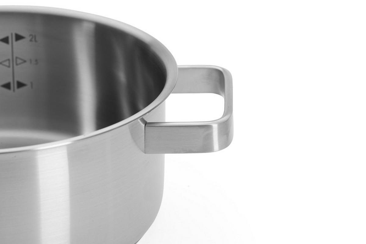 KOCHTOPFSET Steel  - Silberfarben, Basics, Metall (34/22,5/55,5null) - WOLL