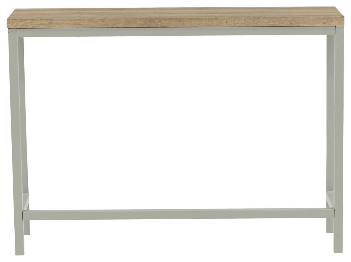 BEISTELLTISCH in Metall, Holzwerkstoff 110/30/80 cm  - Naturfarben/Grau, Design, Holzwerkstoff/Metall (110/30/80cm) - Livetastic
