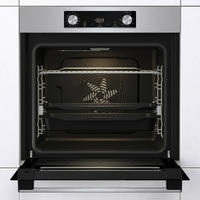 BACKOFENSET Black Pepper SCX  - Edelstahlfarben, Basics, Glas/Metall (59,5/59,5/56,4cm) - Gorenje