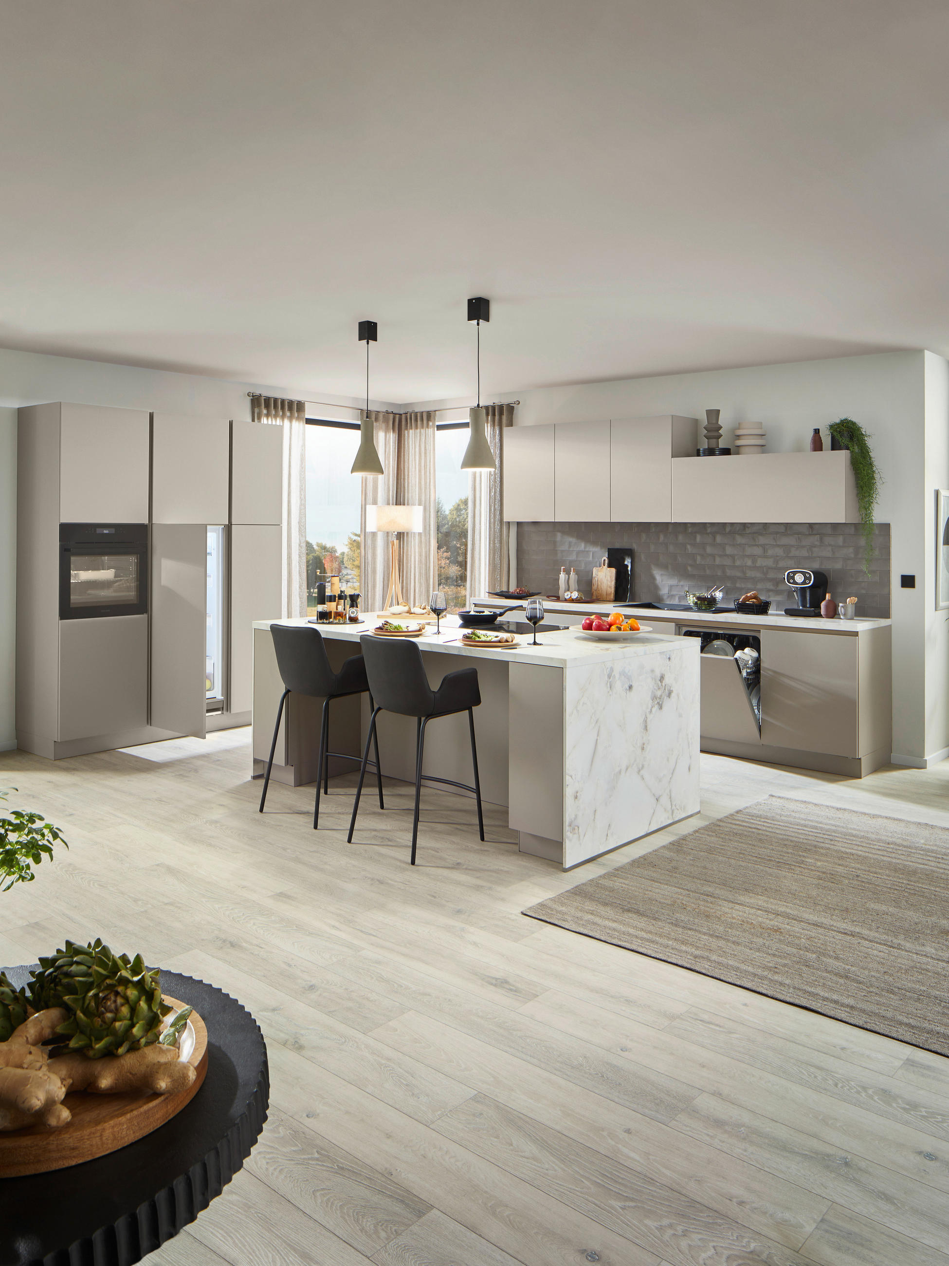 EINBAUKÜCHE   - Cappuccino, Design, Holzwerkstoff - Nolte Küchen