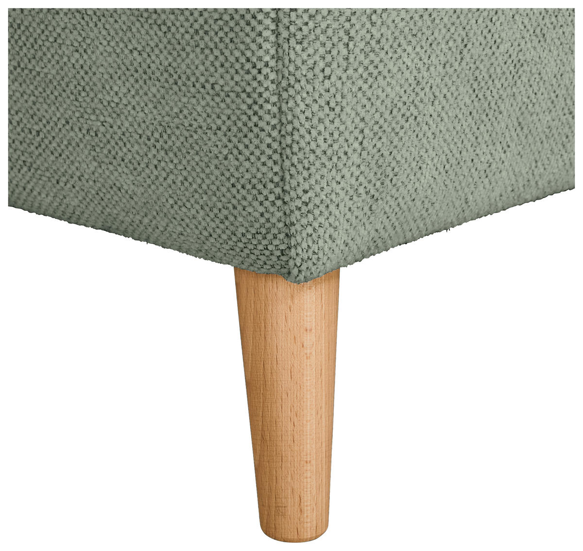 ECKSOFA Hellgrün Flachgewebe  - Buchefarben/Hellgrün, KONVENTIONELL, Holz/Textil (306/202cm) - Carryhome