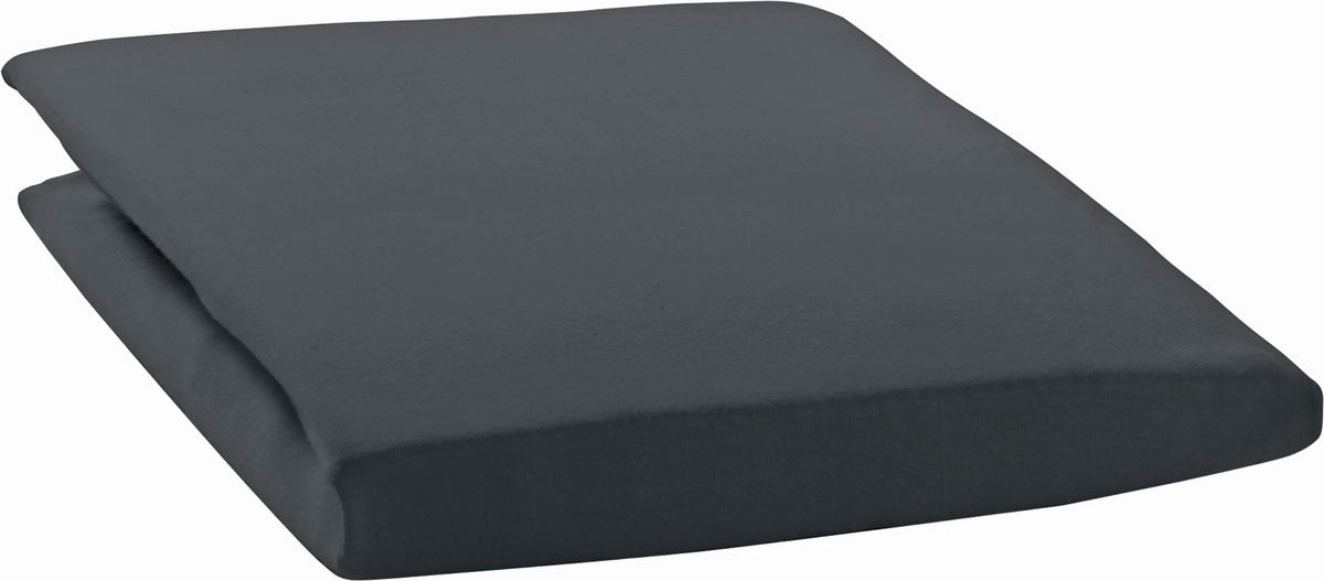 SPANNLEINTUCH 200/200 cm Zwirn-Jersey  - Dunkelgrau, Basics, Textil (200/200cm) - Estella