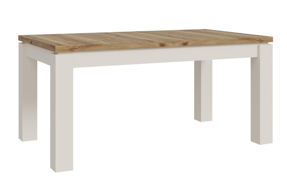 TRPEZARIJSKI STO  boja peska, stari hrast, hrast artisan   - stari hrast/boja hrasta, Dizajnerski, pločasti materijal (160-206/75/90cm) - Hom`in