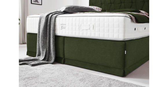 BOXSPRINGBETT 180/200 cm  in Grün  - Grün, KONVENTIONELL, Textil (180/200cm) - Ambiente