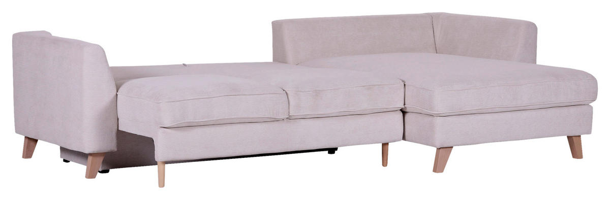 SAROKKANAPÉ textil natúr színű  - natúr színű/bükkszínű, Design, textil/fa (271/165cm) - MID.YOU