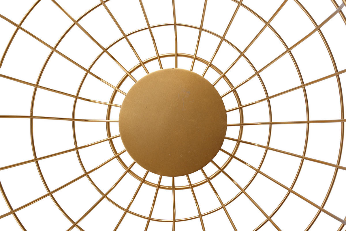BEISTELLTISCH in Metall 38/38/23,5 cm  - Goldfarben/Schwarz, Design, Metall (38/38/23,5cm) - Kayoom