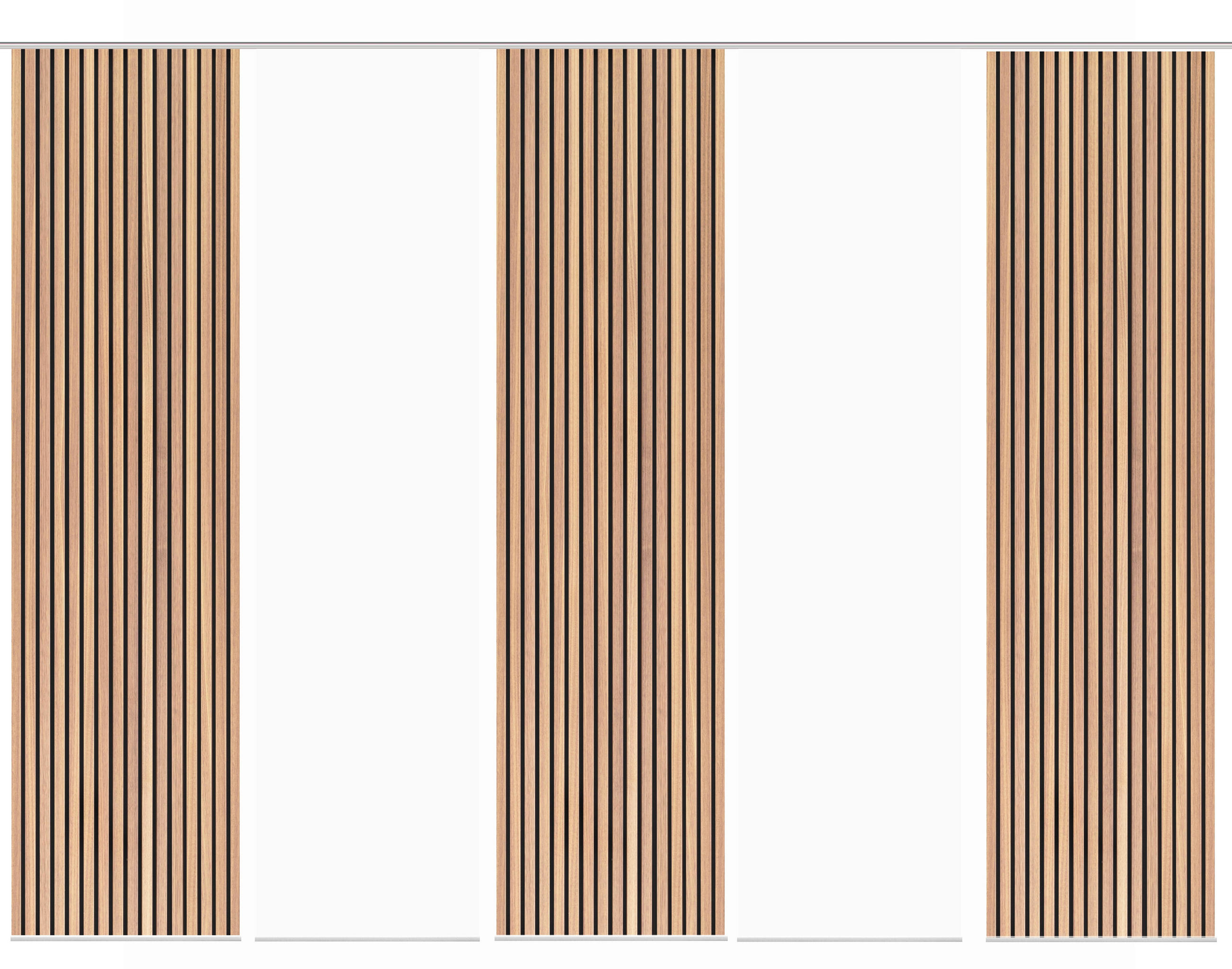FLÄCHENVORHANG  5 Stück  blickdicht  60/245 cm   - Braun, Trend, Textil (60/245cm)