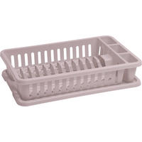 EDÉNYSZÁRÍTÓ KOSÁR - szürke, Basics, műanyag (26.5/42/8.8cm)