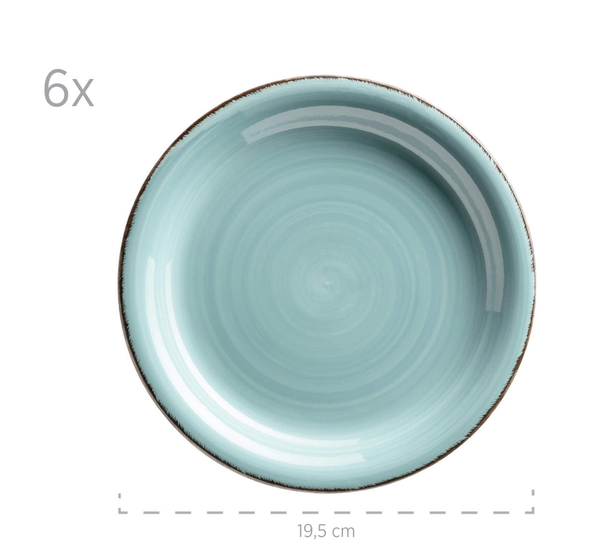 KOMBISERVICE 30-teilig Lumaca  - Blau, Basics, Keramik (60/32/32cm) - Mäser