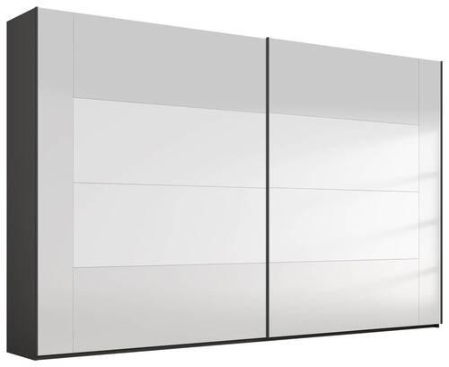 SCHWEBETÜRENSCHRANK in Graphitfarben  - Graphitfarben, Design, Glas/Holzwerkstoff (316/223/68cm) - Xora